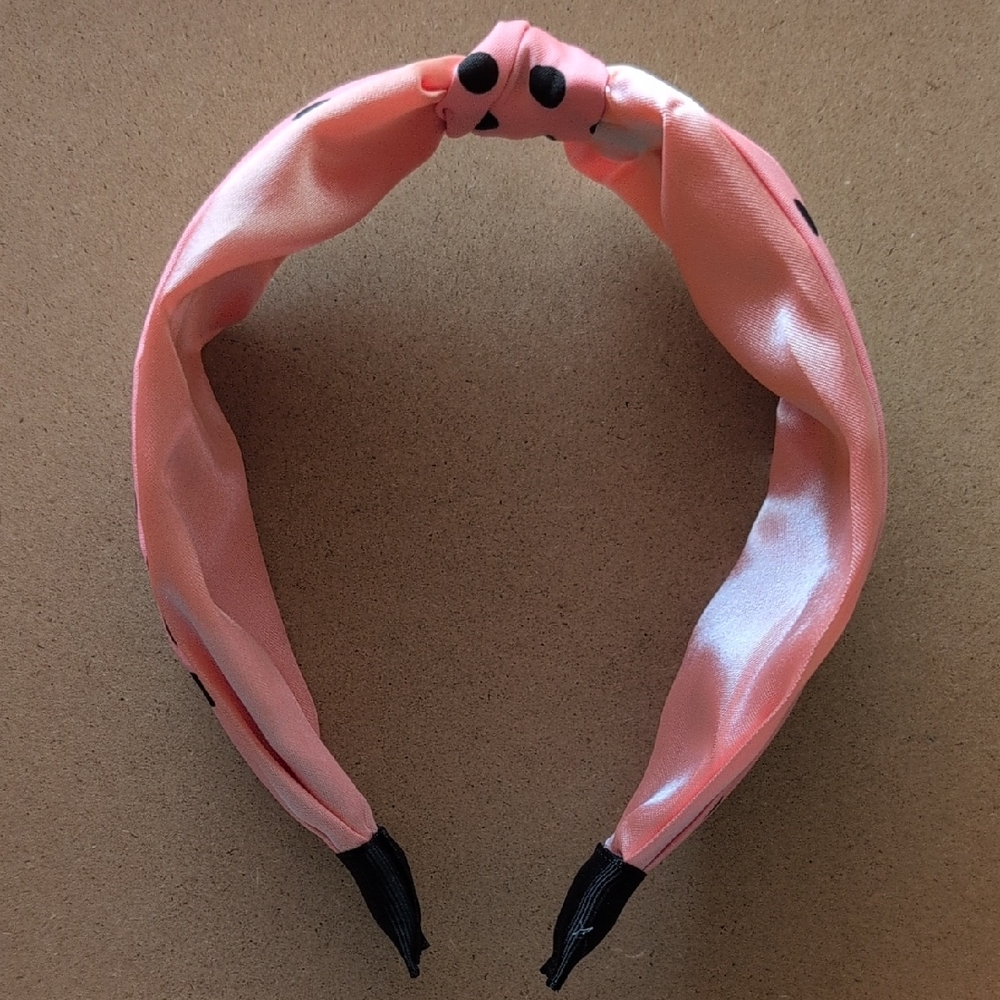 Pink Satin Hair Headband